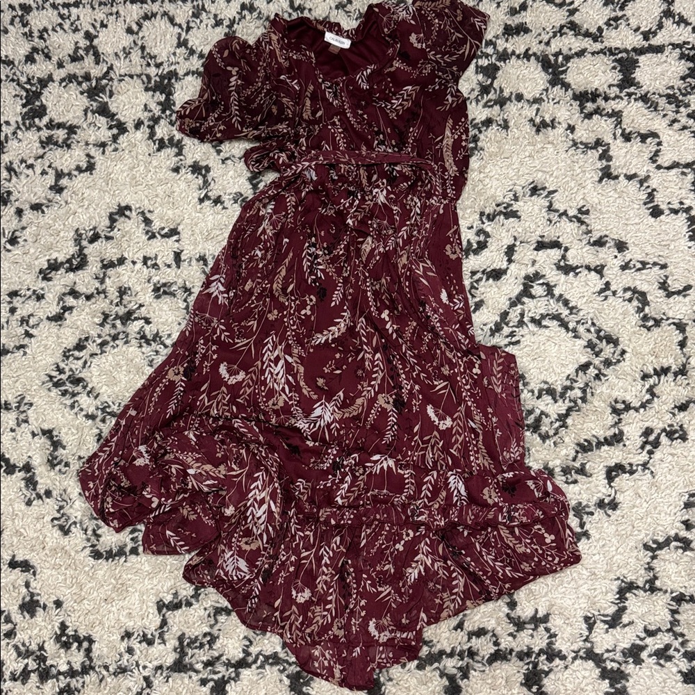 Calvin Klein Burgundy Maxi Dress